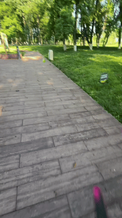 PickleCo customer practicing outdoors